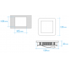 Downlight empotrar cuadrado 6 W 